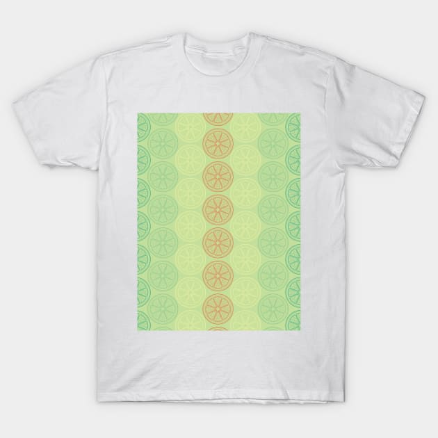 Citrus Splash Seamless Surface Pattern Design T-Shirt by zarya_kiqo